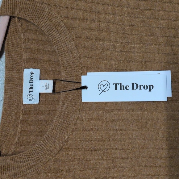 The Drop Renata Rib Midi Sweater Dress, Large, NWT, Minimalist Chic - Picture 2 of 10